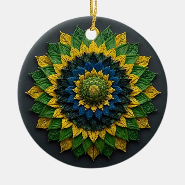 Concentric Solar Foliage - Ceramic Ornament (Framsidan)