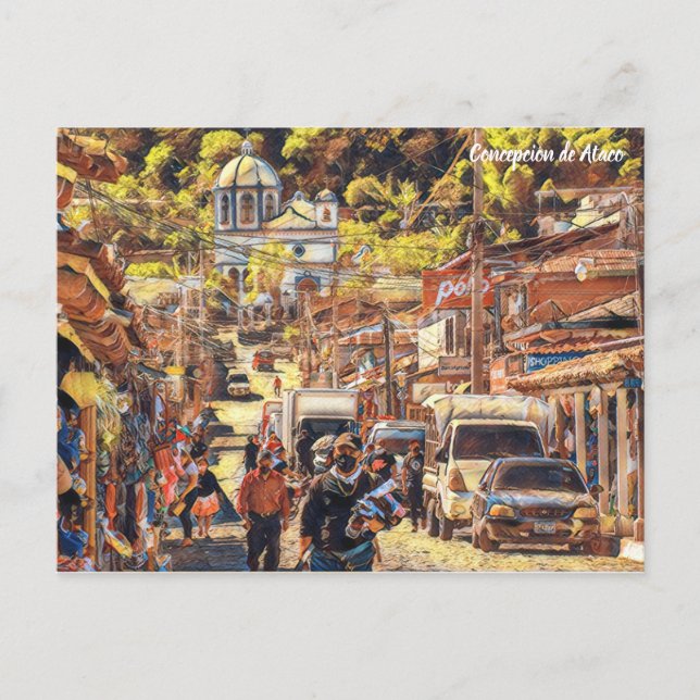 Concepción de Ataco, El Salvador, Art Vykort (Framsida)