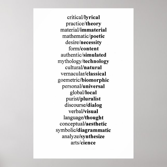 Conceptos opuestos poster (Framsidan)