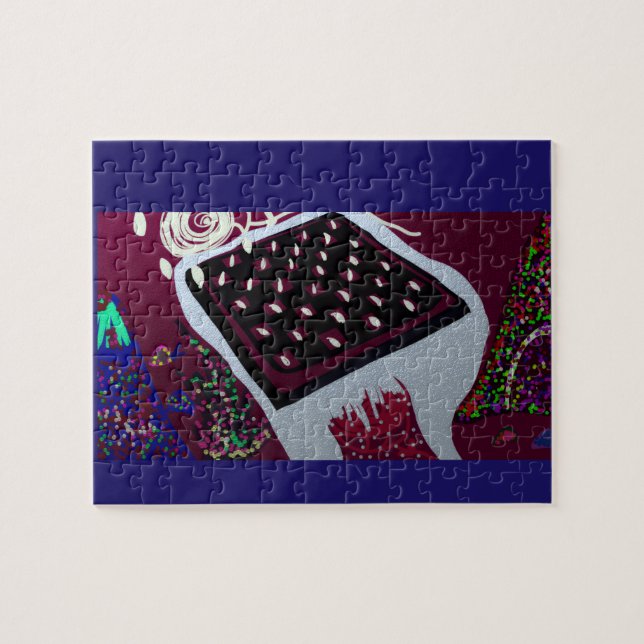 Conceptual Abstract Chessboard Landscape Pussel (Horisontell)