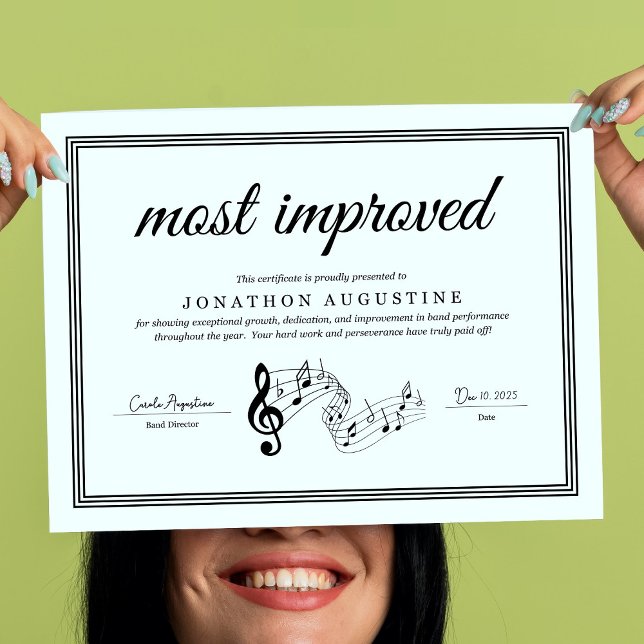 Concert Band, Marching Band, Choir Certificate Poster (Skapare uppladdad)