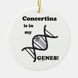 Concertina finns i mina gener julgransprydnad keramik