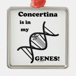 Concertina finns i mina gener julgransprydnad metall