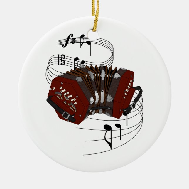 Concertina Julgransprydnad Keramik (Framsidan)