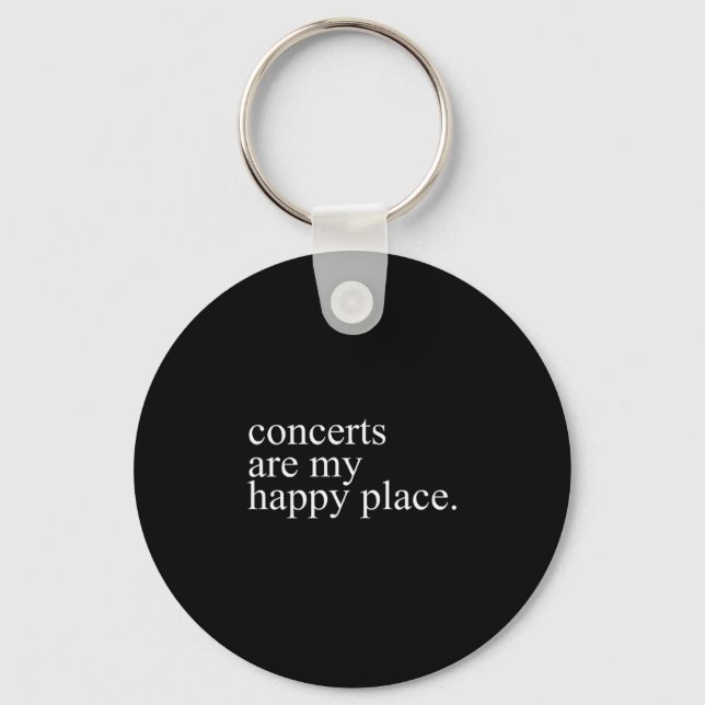 Concerts Are My Happy Place Funny Concerts Lover M Nyckelring (Framsida)