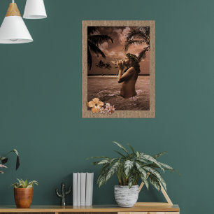 Conch Blowing Poster w/out ram