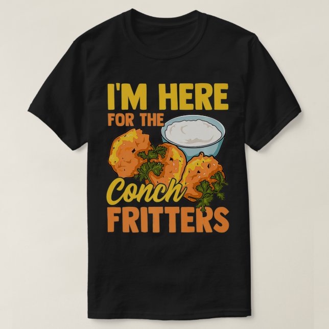 Conch Fritters Bahamian Food Funny Gift Premium  T Shirt (Design framsida)