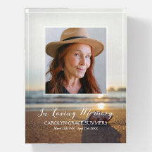 Conch on Beach in Loving Memory Photo Paperweight