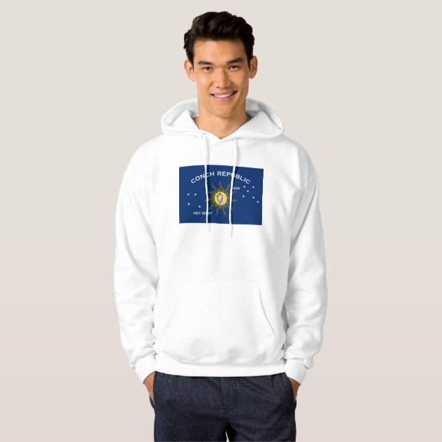 Conch Republic Flag Key West Florida Hoodie (Hel framsida)