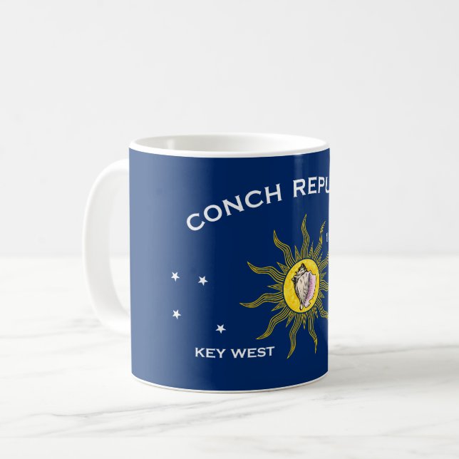 Conch Republic Flag Key West Florida Kaffemugg (Framsida vänster)