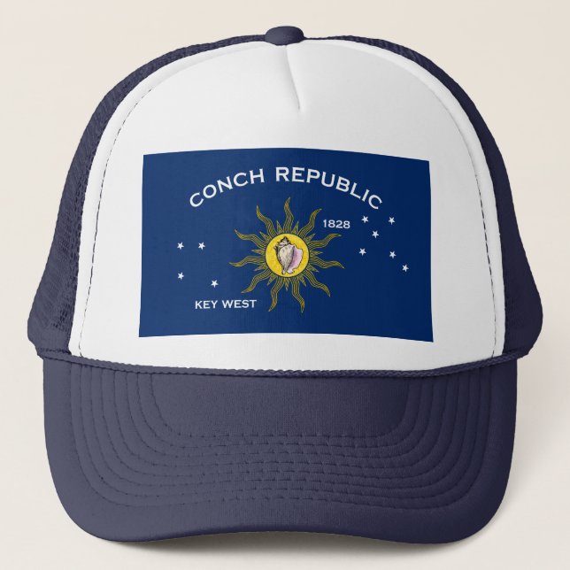Conch Republic Flag Key West Florida Keps (Framsida)