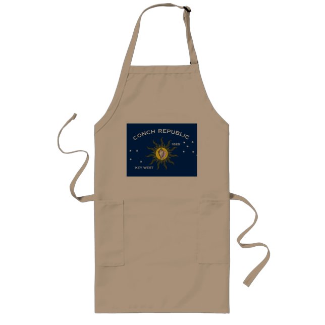 Conch Republic Flag Key West Florida Långt Förkläde (Framsidan)