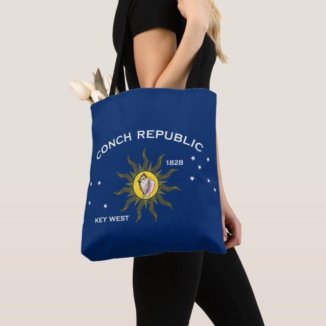 Conch Republic Flag Key West Florida Tygkasse (Närbild)
