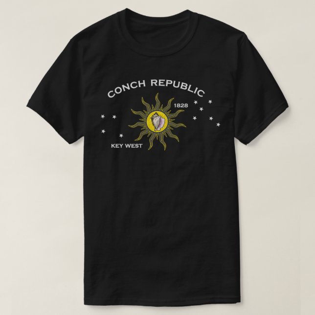 Conch Republic Flagga Classic TShirt T Shirt (Design framsida)