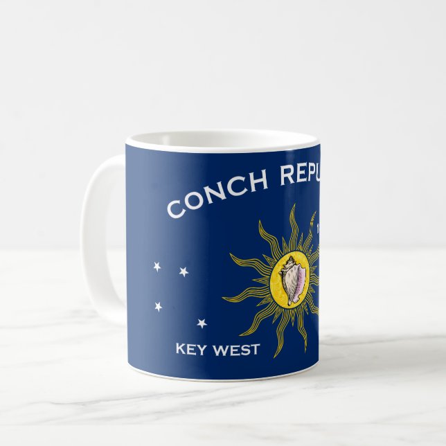 Conch Republic Flagga Kaffemugg (Framsida vänster)
