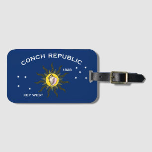 Conch Republic Flagga Nyckel Väster Florida Bagagebricka