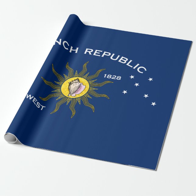 Conch Republic Flagga Nyckel Väster Florida Presentpapper (Utrullad)