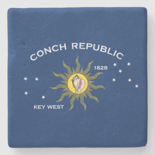 Conch Republic Flagga Nyckel Väster Florida Stenunderlägg