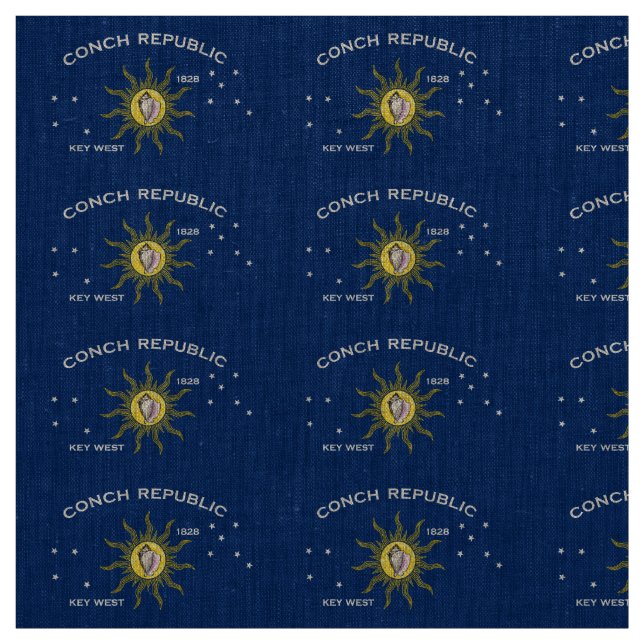 Conch Republic Flagga Nyckel Väster Florida Tyg (Provkarta)