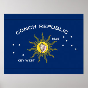 Conch Republic Flagga Poster