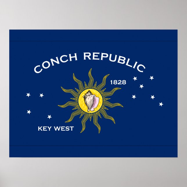 Conch Republic Flagga Poster (Framsidan)