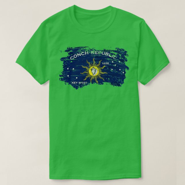 Conch Republic Flagga TShirt 1 T Shirt (Design framsida)