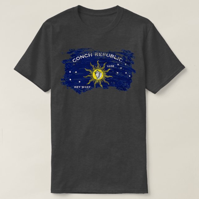 Conch Republic Flagga TShirt 2 T Shirt (Design framsida)