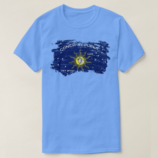 Conch Republic Flagga TShirt 7 T Shirt (Design framsida)