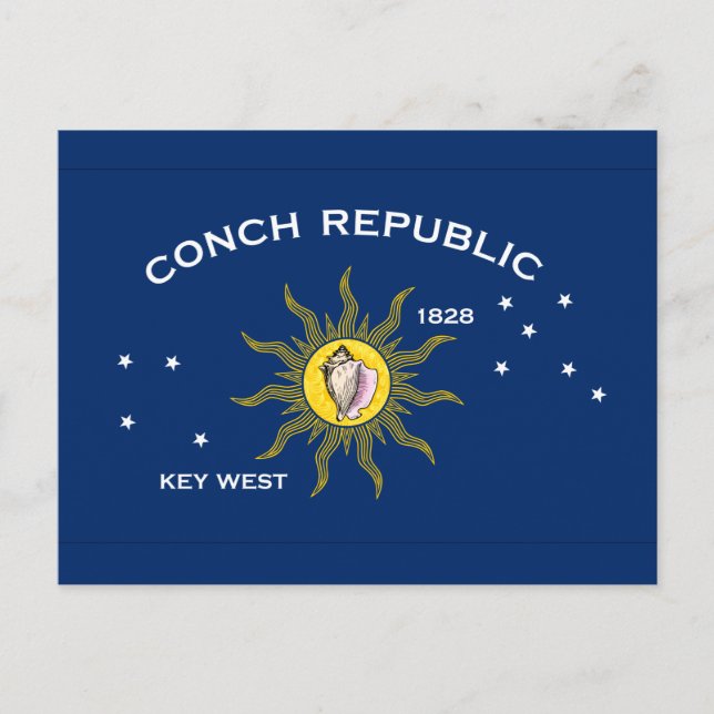 Conch Republic Flagga Vykort (Framsida)
