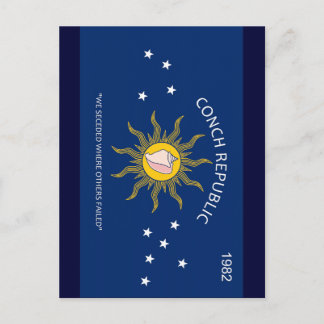 Conch Republic Flagga Vykort
