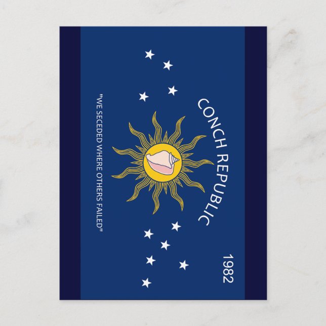 Conch Republic Flagga Vykort (Framsida)