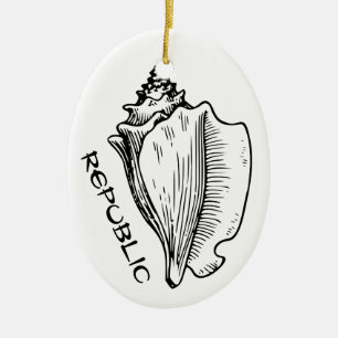 Conch Republic Julgransprydnad Keramik
