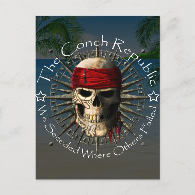 Conch Republic we Secured Vykort (Framsida)