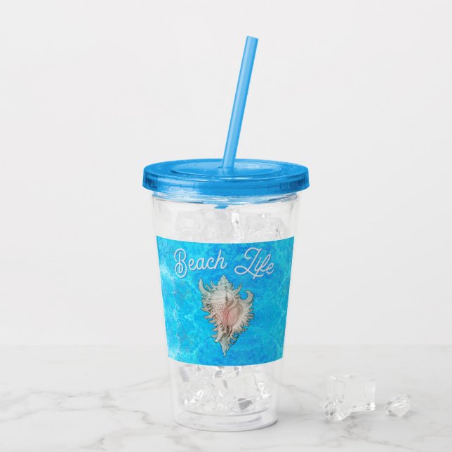 Conch Shell "Beach Life" Take Away Mugg (Baksida Ice)