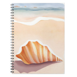 Conch Shell | Ocean Seashell Coastal Beach Anteckningsbok