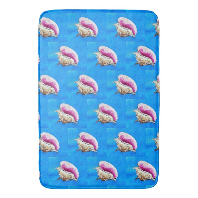 Conch Snäcka Bath Mat Badrumsmatta (Framsidan (Vertikal))