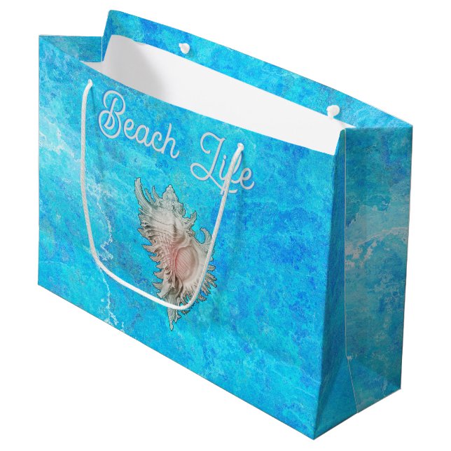 Conch Snäcka "Beach Life" (Framsidan Vinklad)