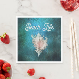 Conch Snäcka "Beach Life" Pappersservett