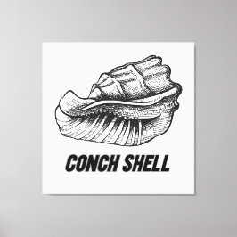 Conch snäcka Design Canvastryck
