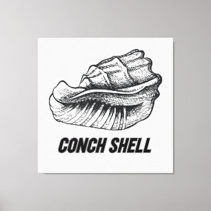 Conch snäcka Design Canvastryck