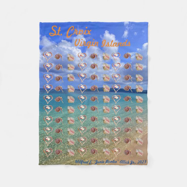 Conch Snäcka Sculpture Fleece Blanket (Framsidan)