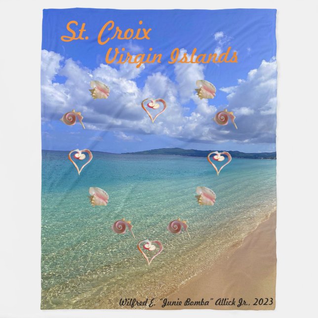 Conch Snäcka Sculpture Fleece Blanket (Framsidan)