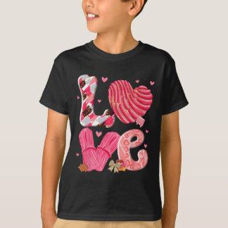 Concha Love Valentine's Day Mexican Sweet Pan Dulc T Shirt
