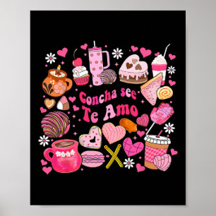 Concha See Te Amo mexikansk Alla hjärtans dag för Poster