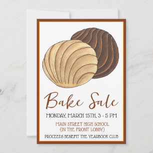 Conchas Mexican Food Pastry Bake Sale Inbjudningar