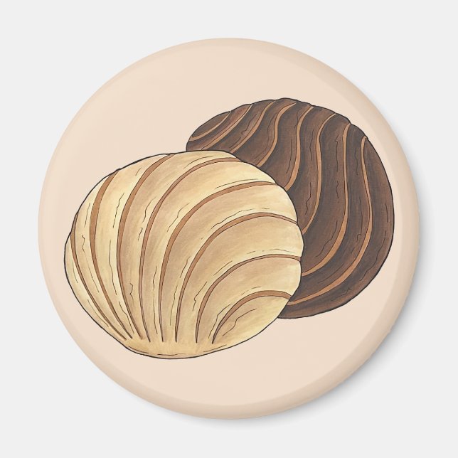 Conchas Mexican Pan Dulce Sweet Bread Panadería Magnet (Framsidan)