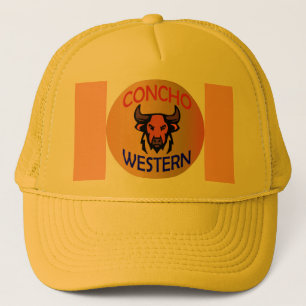 Concho Western Bull Logotyp - Rustic Cowboy Ranch Keps