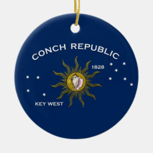 Conchrepublik Key West Julgransprydnad Keramik