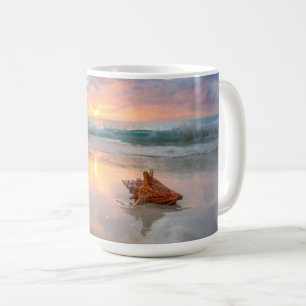 Conchsnäcka på stranden Jamaica Kaffemugg