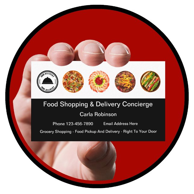 Concierge Food Shopping & Delivery Visitkort (Skapare uppladdad)